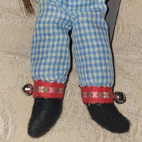 BRN VNT Sking Santa Claus Fair Isle Ornament Christmas Folk Art Rustic O… - Picture 5 of 5